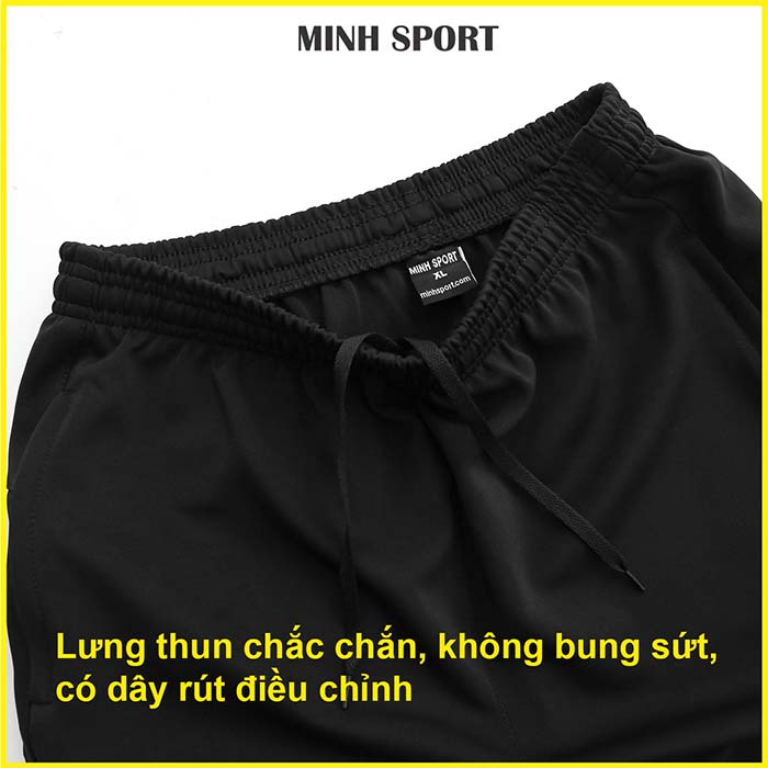 quần short nam thể thao vải thun poly 2 da