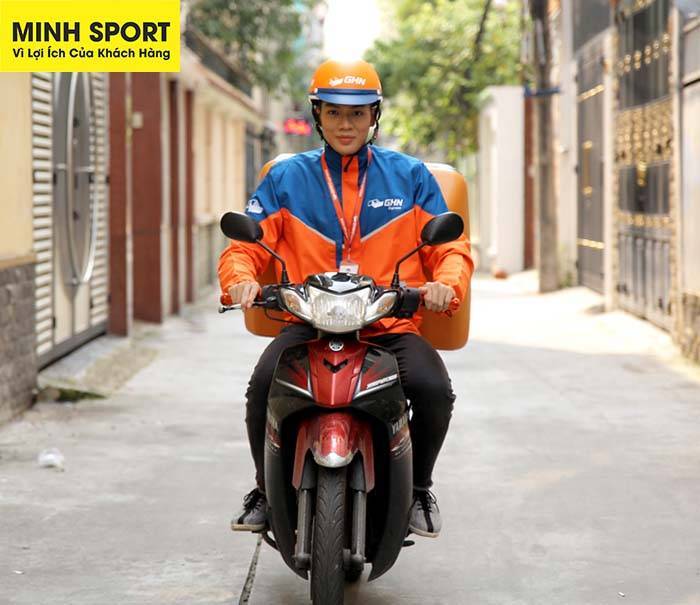 may áo khoác gió đồng phục shipper grab food